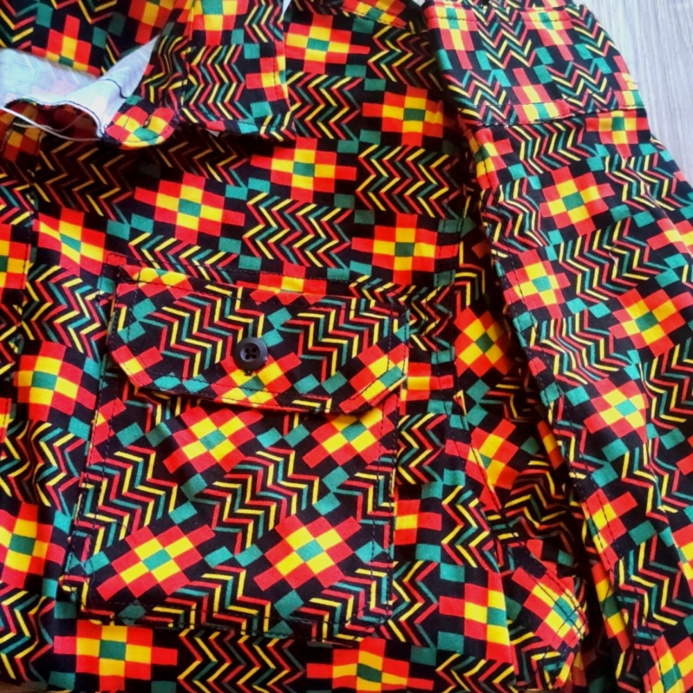 Kente Print Shacket - Picture 8 of 8